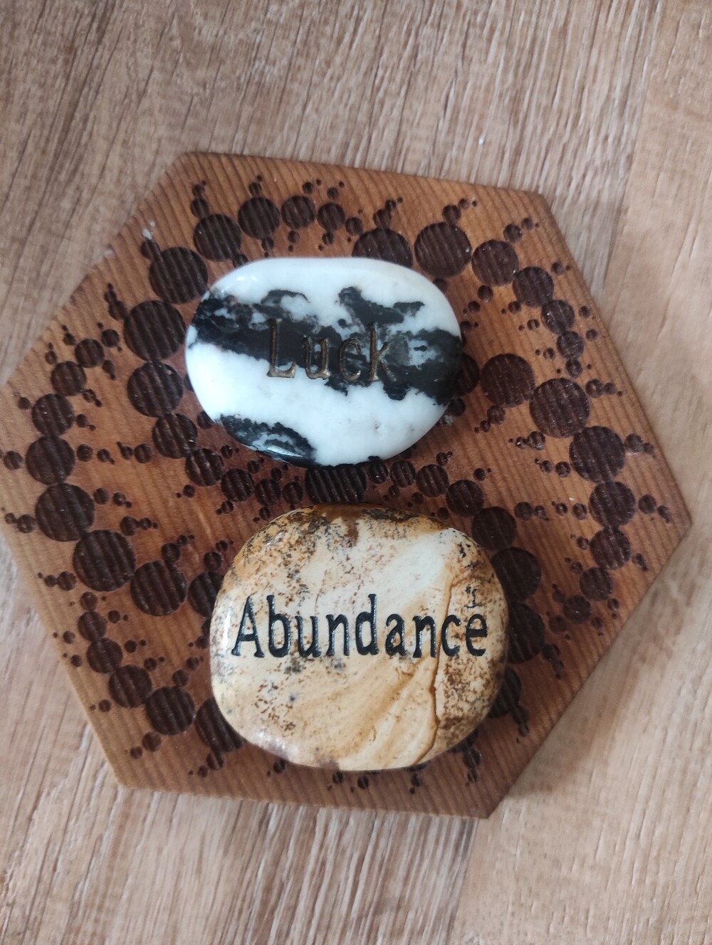 Luck and Abundance Jasper Palm Stones